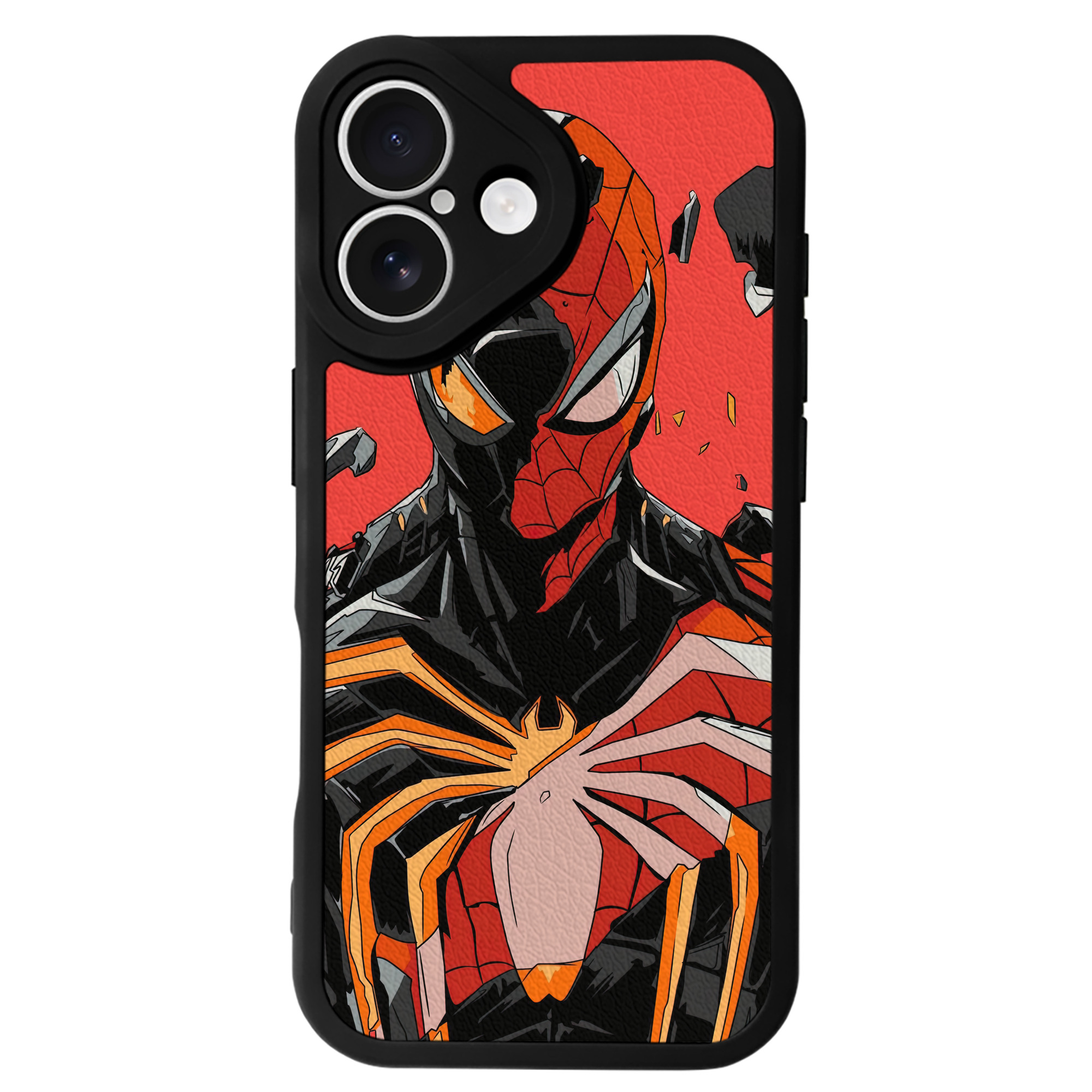 Spider Man スパイダーマン 【iPhone 16シリーズ対応】シリコンスマホケース（レザー調） 材質：シリコン